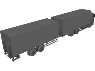 European Truck CAD 3D Model